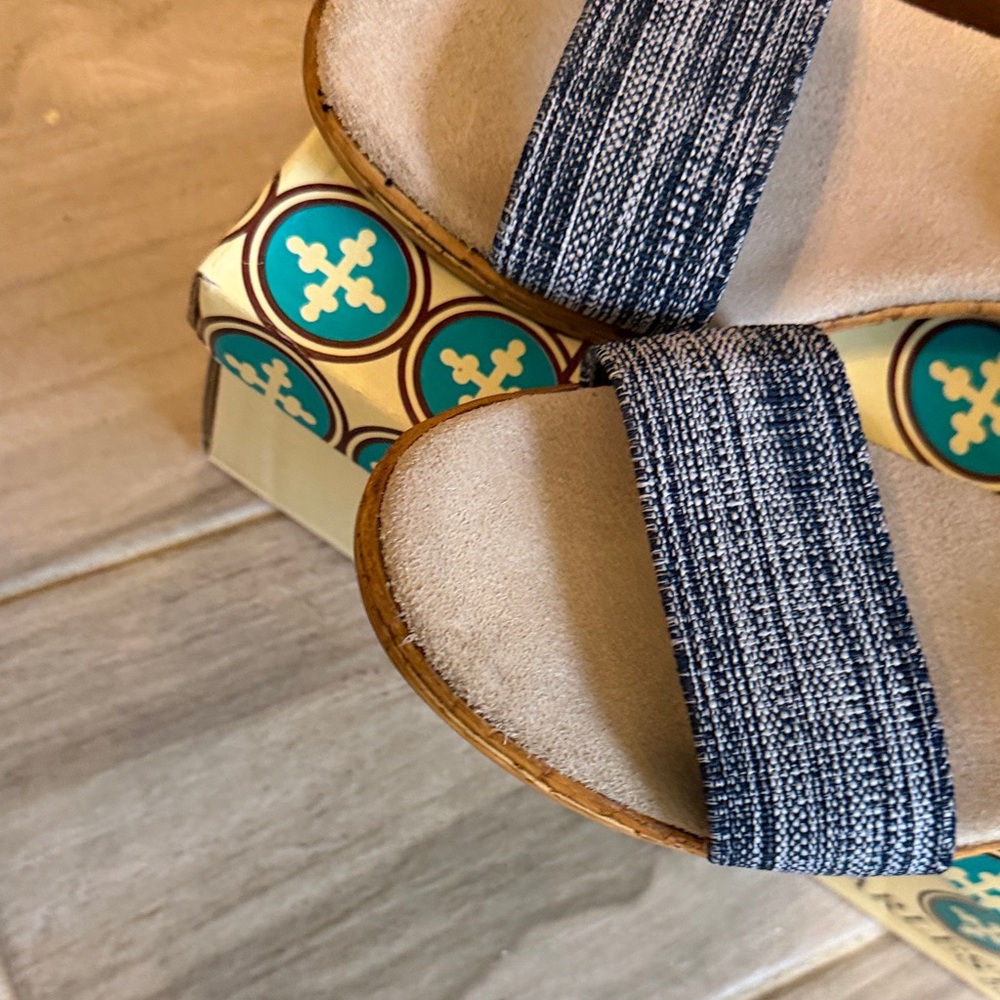 CHARLESTON SHOE CO. Blue Strappy Slide Sandals - Picture 4 of 4